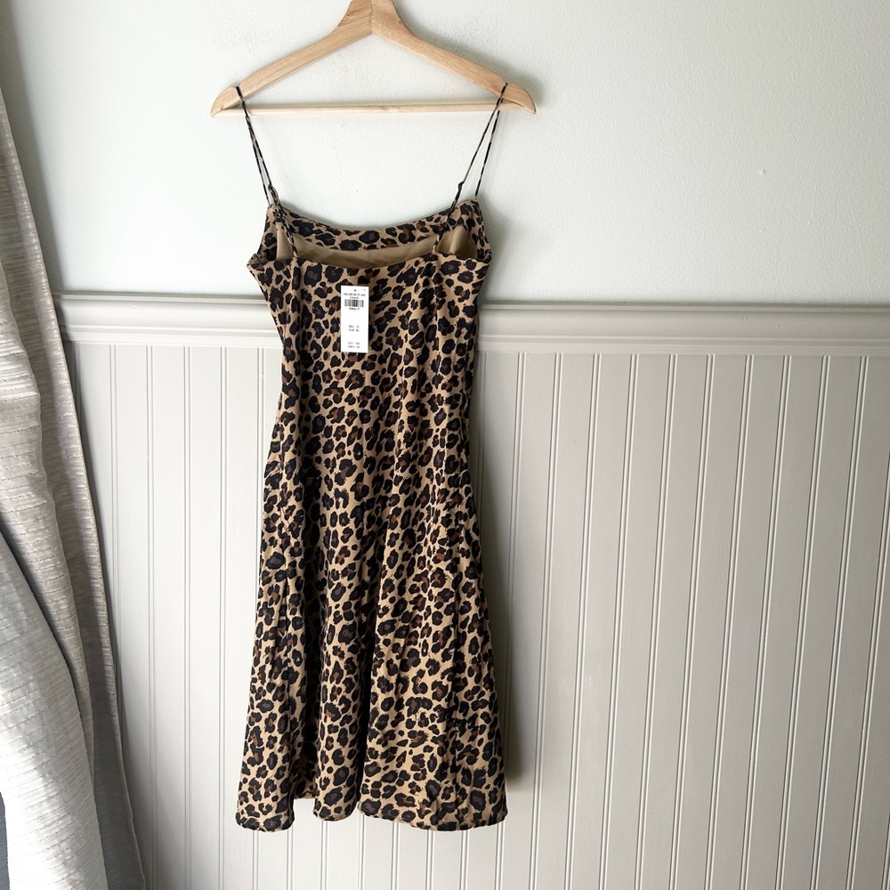 ⭐️ NEW Abercrombie & Fitch XS Petite Leopard Animal Print Midi Dress - Picture 8 of 10